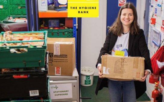 workers at the hygiene bank