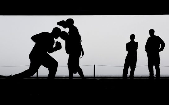 boxing silhouettes