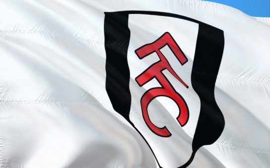 a photo of fulham fc flag waving in the wind