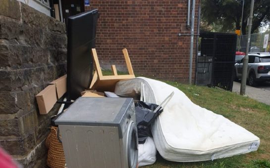 Furniture discarded around Ashburton Estate in West Putney