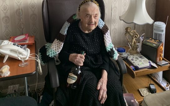 Betty Racher and her brandy