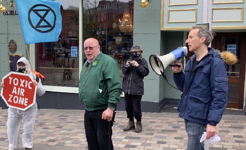 Extinction Rebellion protest at Clapham Junction