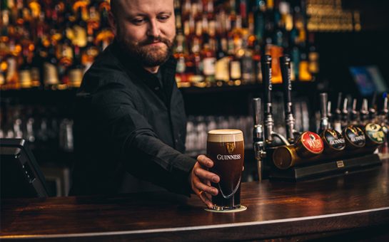 Homeboy bar serving pint of guinness