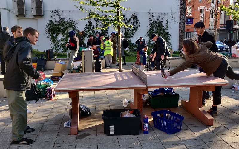 homeless table tennis