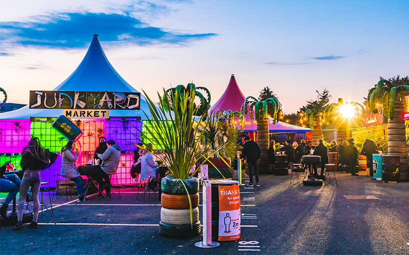 Street food market in chiswick