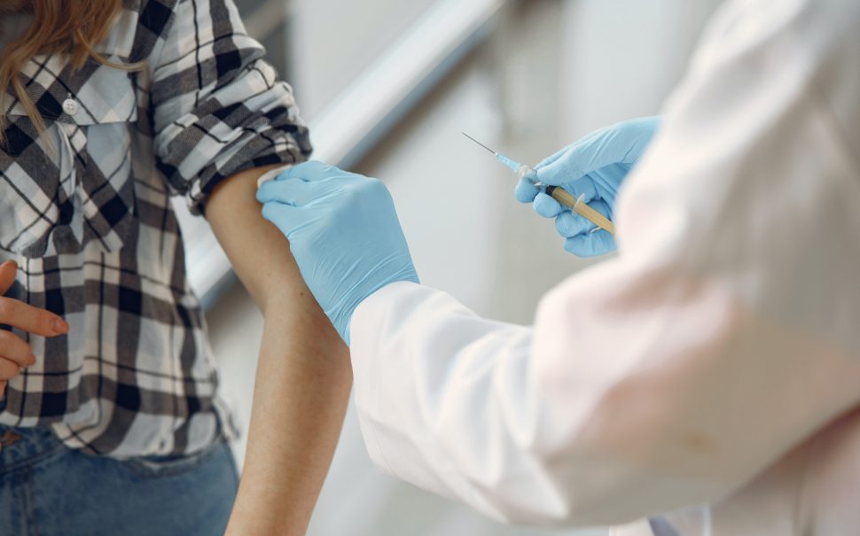 person receiving a vaccine