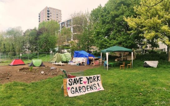 York Gardens protest