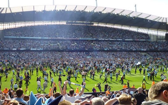 Man City pitch invasion