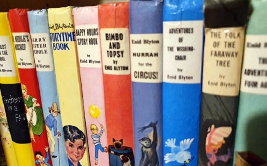 Enid Blyton Books on a shelf.