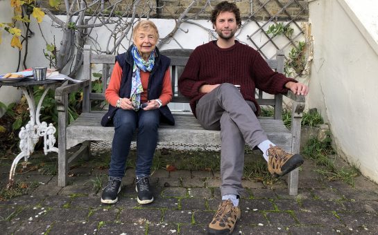 Ben and Wendy on a bench