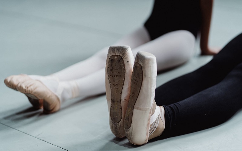 pointe shoes ballet shoes in studio. Diversity ballet dance UK