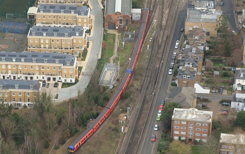 An overhead shot of the part of Twickenham where the railway disruption will take place