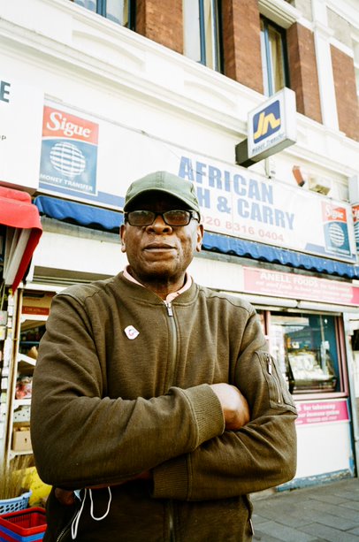 Eugene Takwa outside African Cash & Carry 