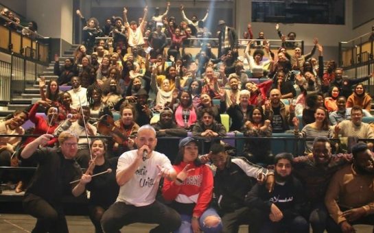 Group photo from Poetic Unity's Spoken Words Event