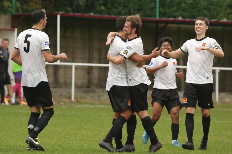 Balham FC players celebrate victory