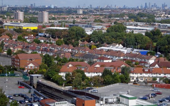 View from the top of Merton Civic Centre
