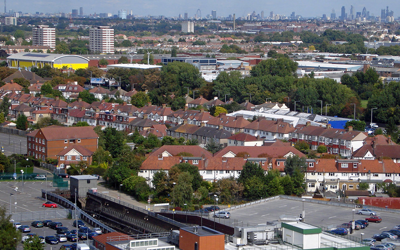 View from the top of Merton Civic Centre