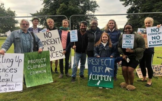 Friends of Clapham Common protest the festival