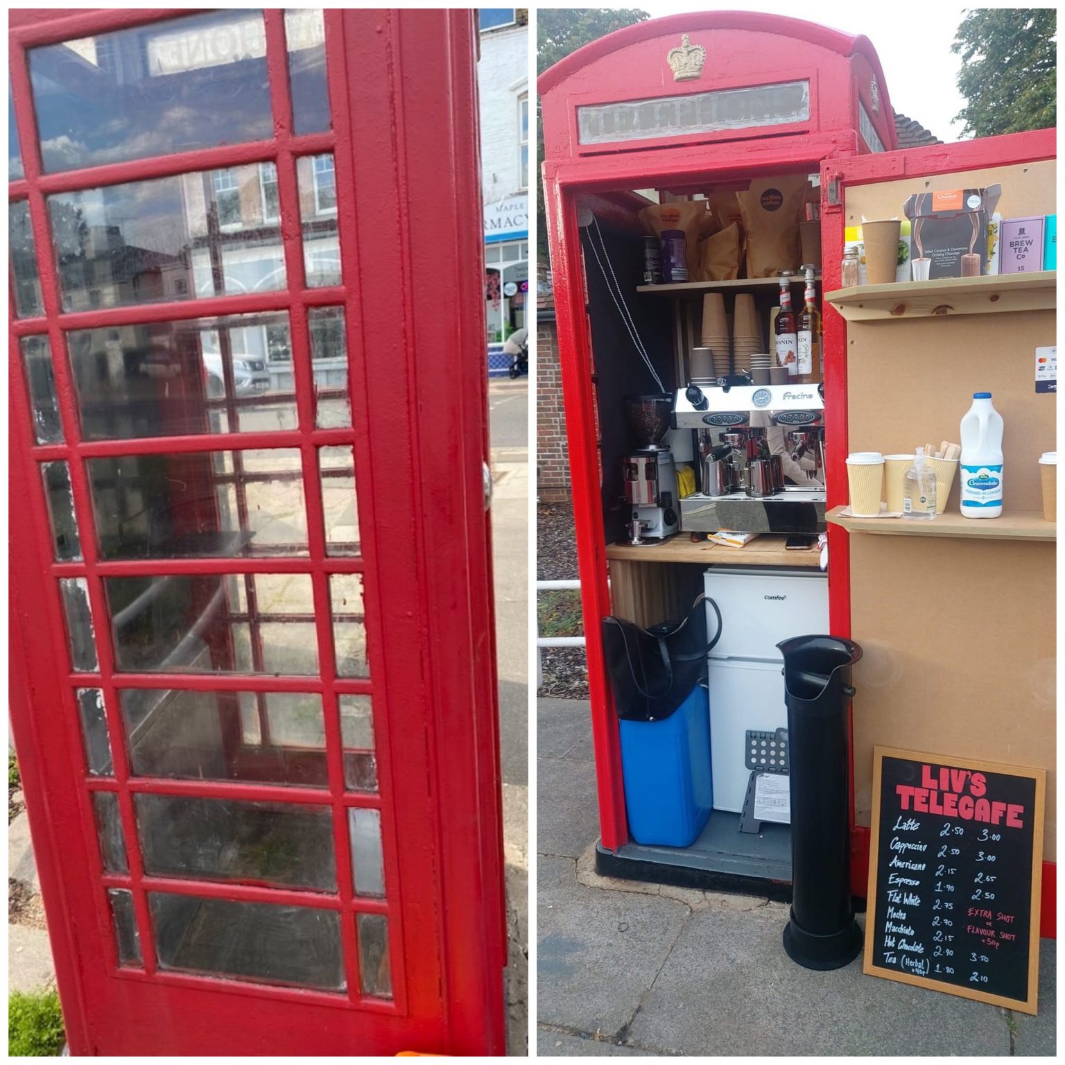 New telephone booth coffee shop in Twickenham proves popular