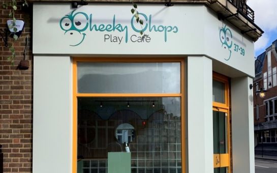 Exterior of Cheeky Chops play cafe on twickenham high street