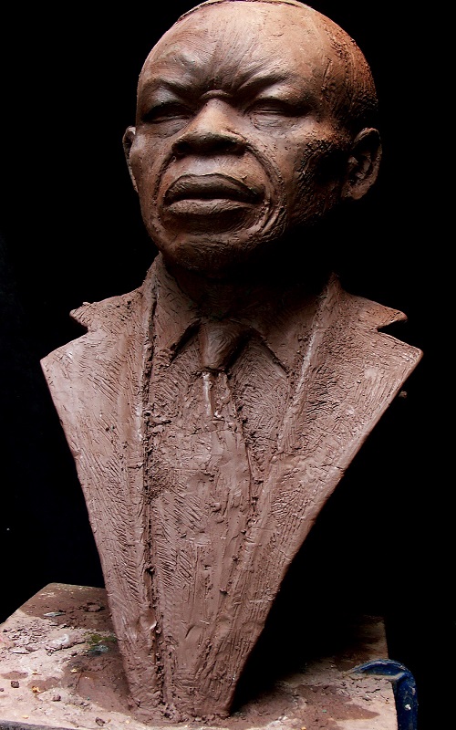 Bust of Len Garrison, a Black History Month Hero