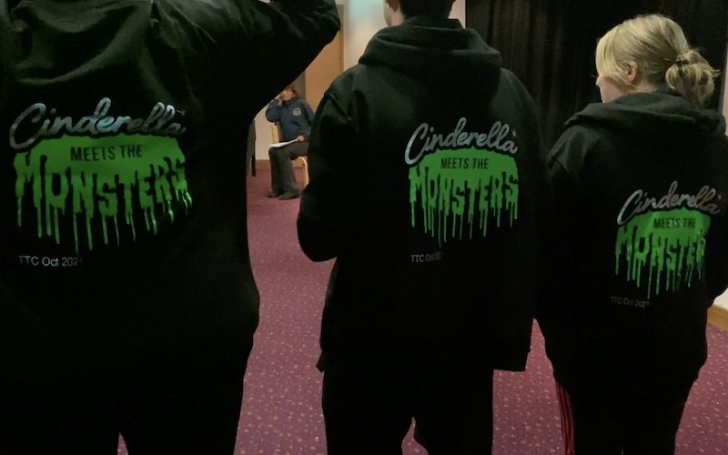 Hoodies with the Cinderella Meets the Monsters logo