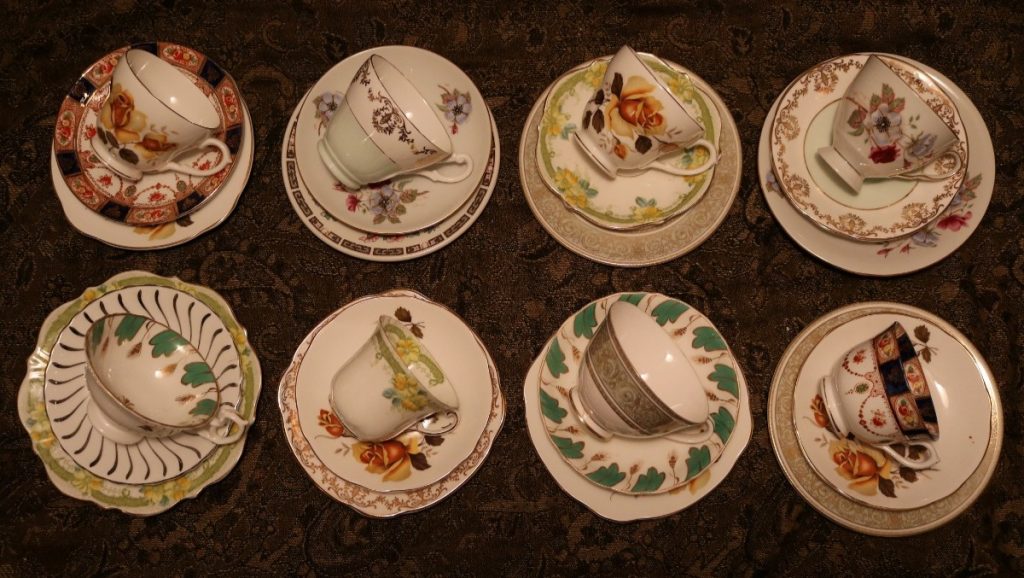 Some of The Cornucopia's vintage china sets