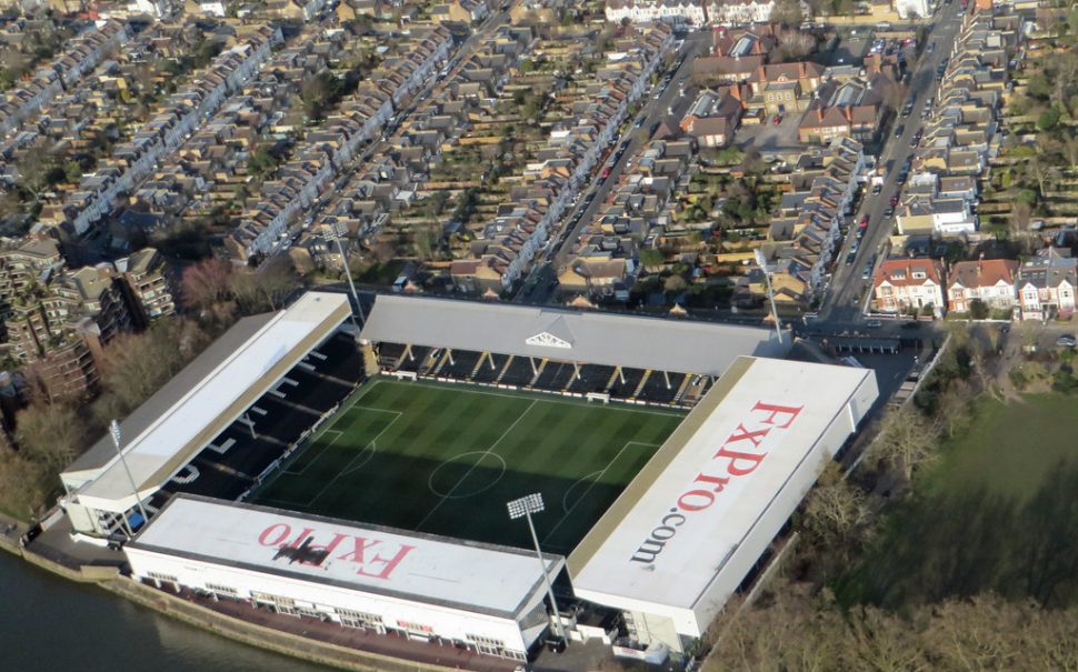 birds eye view of craven cottage