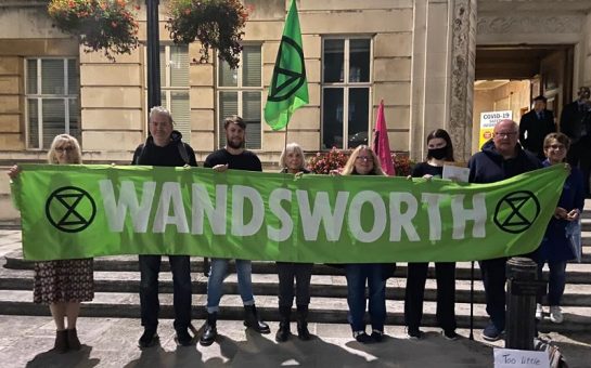 XR Wandsworth members outside Wandsworth Town Hall