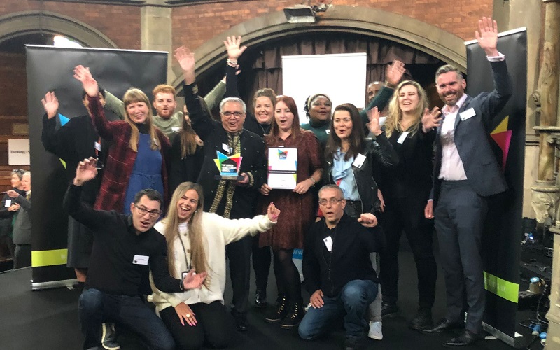 The Westminster Outreach Service pose with their award from the London Homelessness Awards