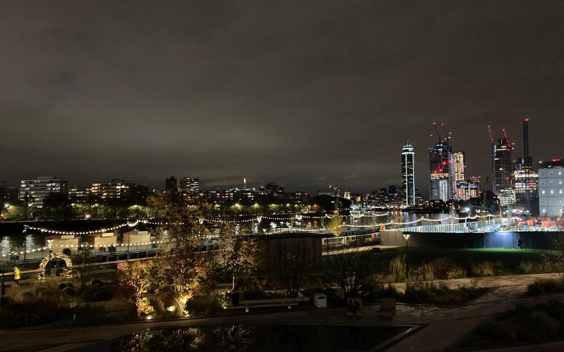 Views from Battersea Power Station across the River Thames