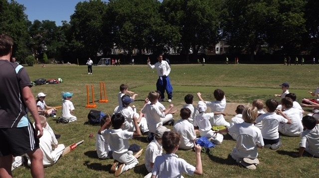 A coaching session at Roehampton and Fulham