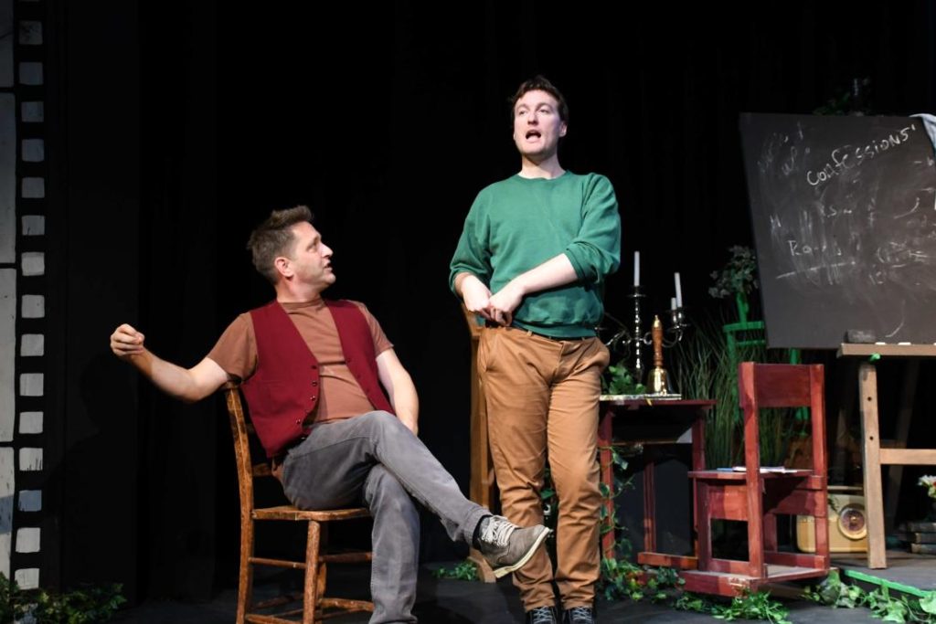 SWITCHING ROLES: Brendan Leddy as Clem and Ian Kinane as Aisling, two of their alternate characters. Credit: Sarah Carter