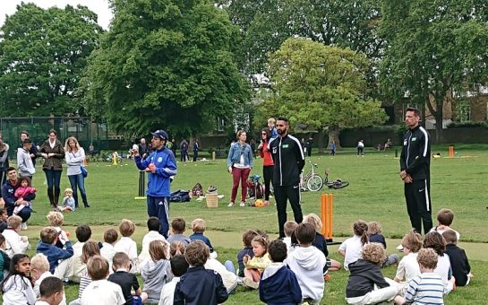 A coaching session at Roehampton and Fulham Juniors