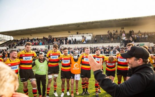 Rob Powell gives his post-match team talk
