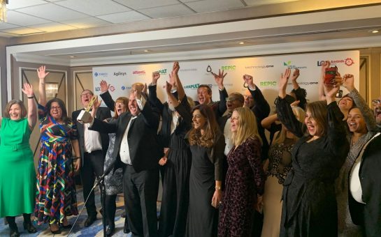 Hounslow Council cheer after receiving an award