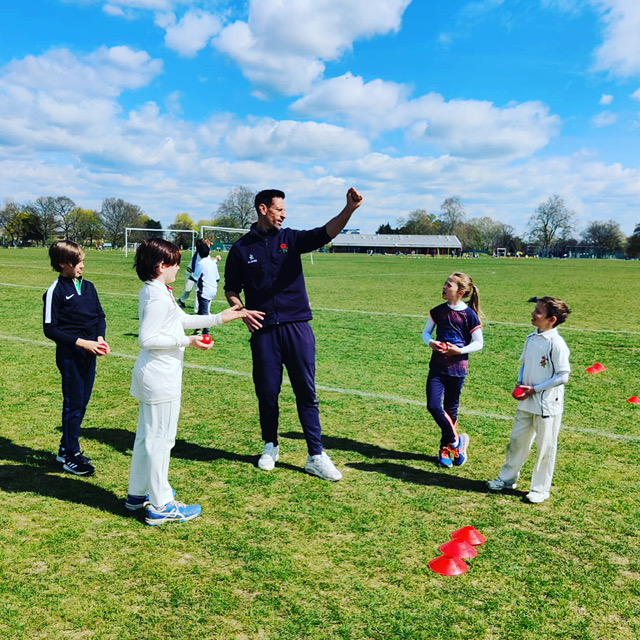 Sajid Mahmood coaching at Roehampton and Fulham Juniors