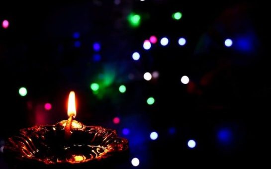diwali festival with lights and candles