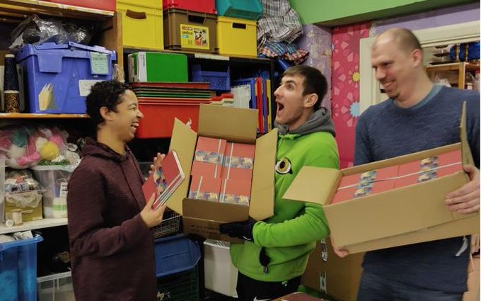 Members of Work and Play Scrapstore who will have a stall at the Battersea Arts Centre event