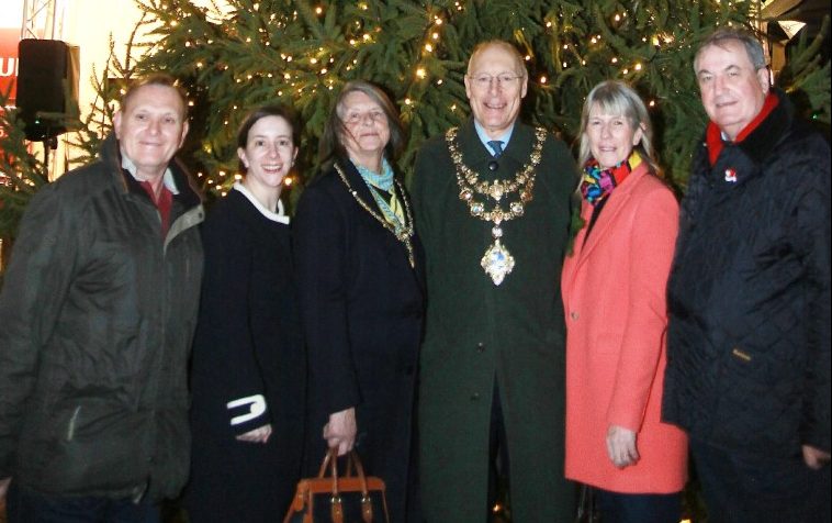 Wandsworth mayor with others at past Christmas event
