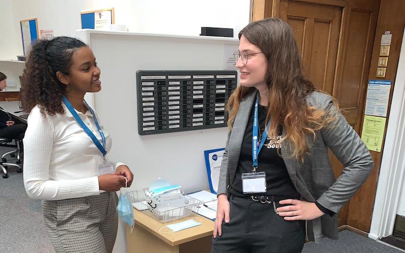 Abbey and Rimaz, Two of CAW’s current trainee Adviceline assessors