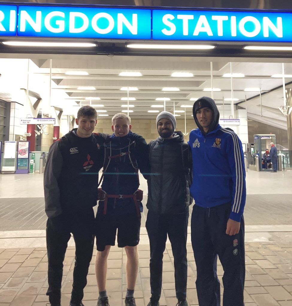 group outside tube station