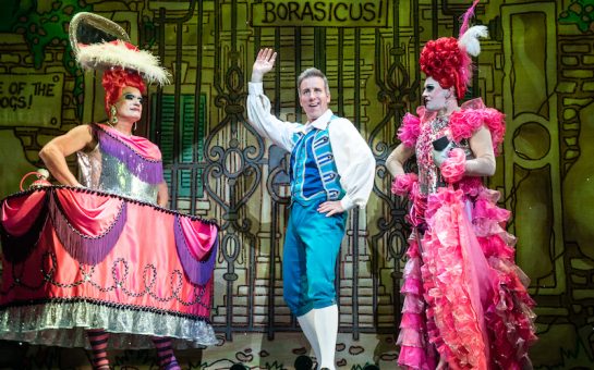 Anton Du Beke as Buttons with Darren Bennet and Bobby Delaney as the ugly stepsisters