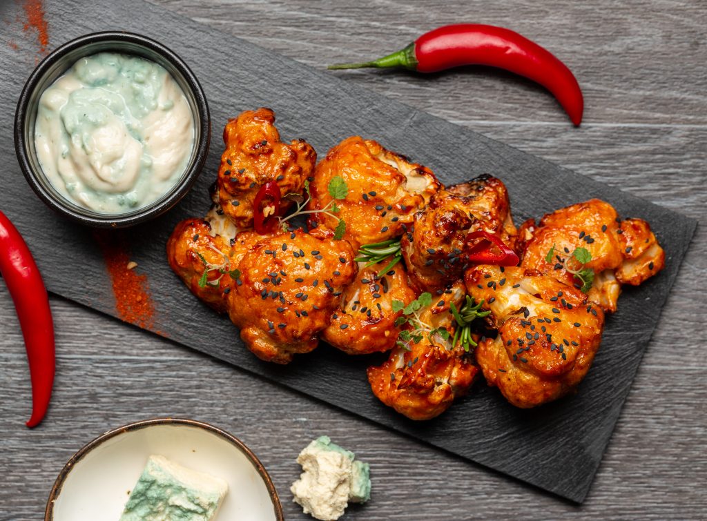 Vegan restaurant chain Stem & Glory's buffalo cauliflower wings