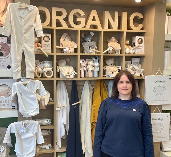 Elizabeth Jones, the owner of Natural for Baby, in her shop