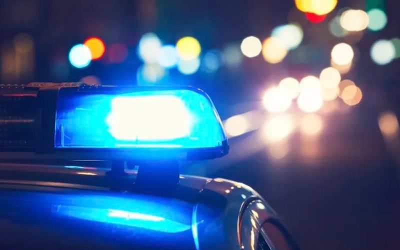 blue police light