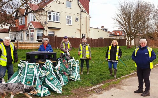 Friends of Norbury Park's clean team pick up litter at Norbury Park