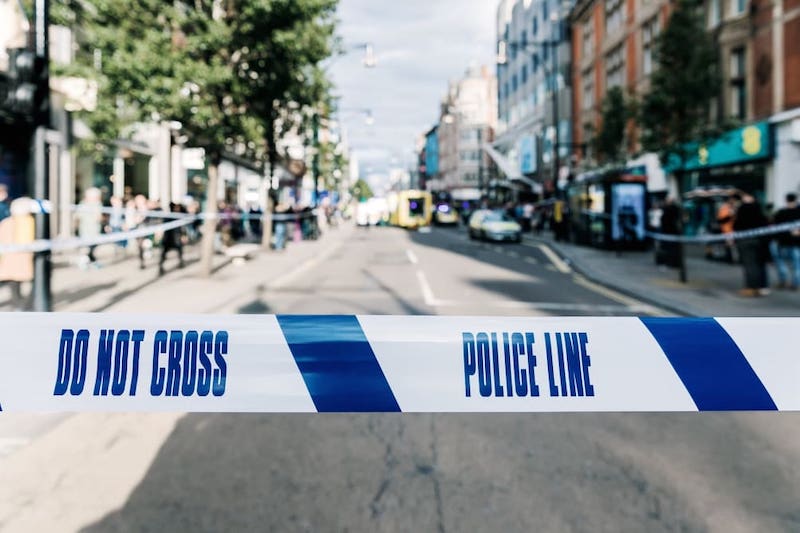 police tape, police line do not cross