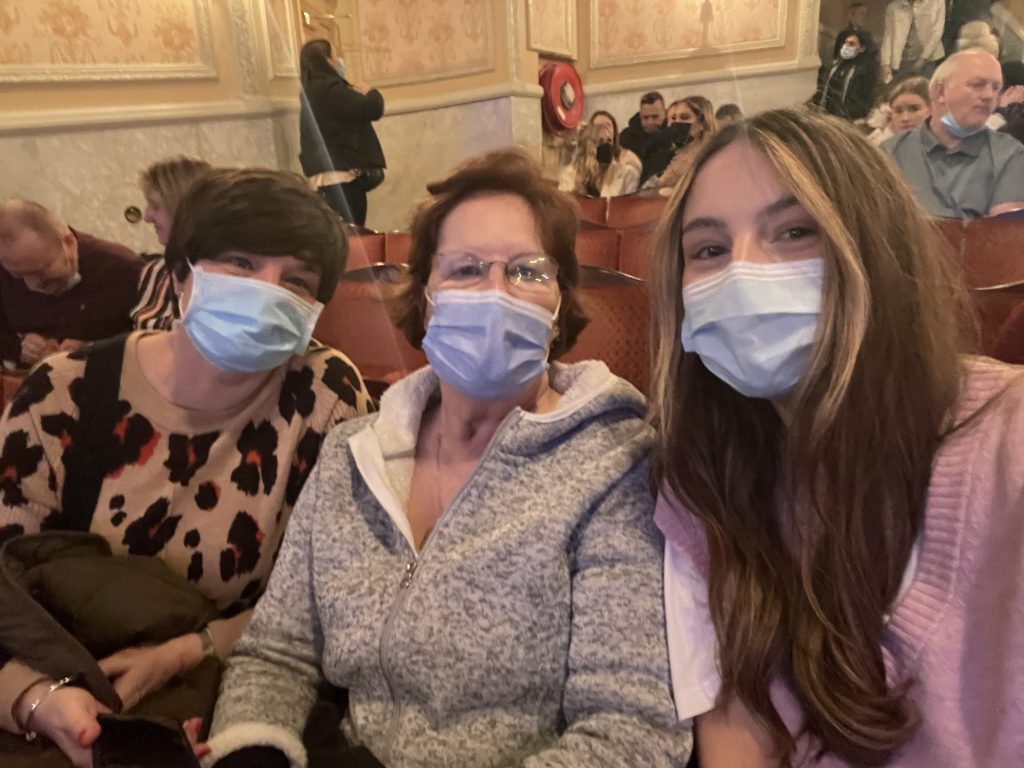 the family in the theatre