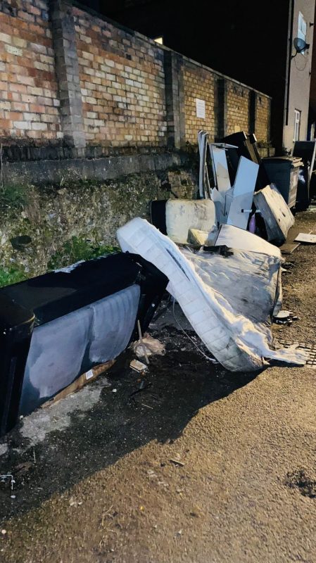 Matresses left subject to fly-tipping